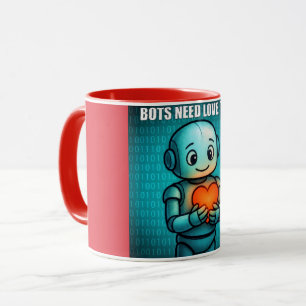 Taza Los robots también necesitan amor - Combo rojo