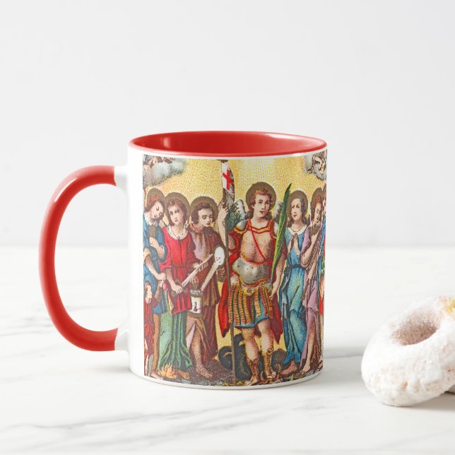 Taza Los Siete Archangels (CP 001; Cromolitografía) (Con donut)
