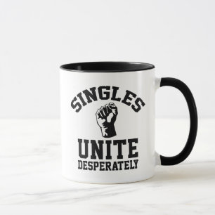 Taza Los singles se unen desesperadamente