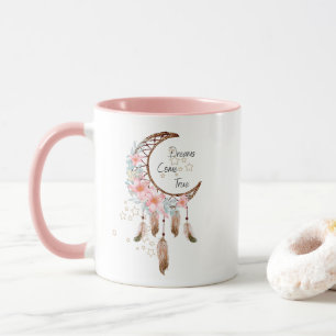 Taza Los sueños de Boho se vuelven verdaderos tontos