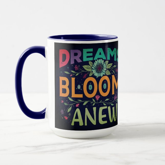 Taza Los sueños empiezan con nueva música (Izquierda)