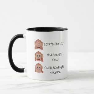 Taza Los tres monos sabios graciosos Mug