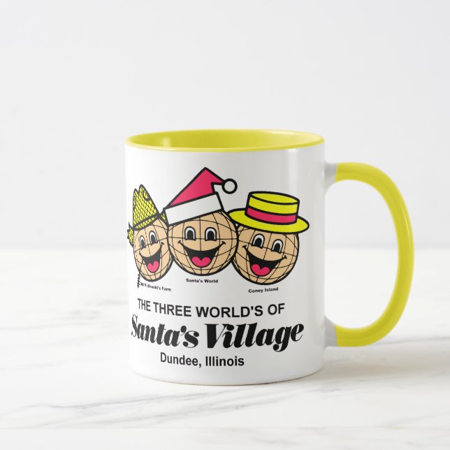 Taza Los tres mundos del pueblo de Santa, Dundee, IL (Derecha)