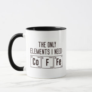 Taza Los únicos elementos que necesito