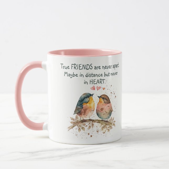 Taza Los verdaderos amigos nunca están separados, tal v (Izquierda)