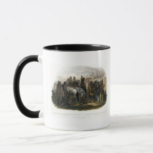 Taza Los viajeros que encuentran con a los indios de