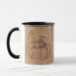 Taza Los vicios del hijo despilfarrador (pluma y tinta