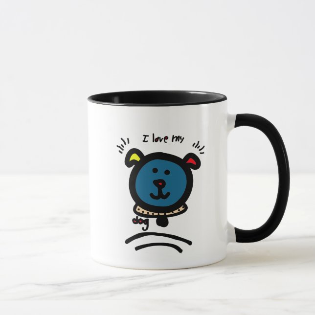 Taza los wallies de la pizarra i aman mi perro (Derecha)