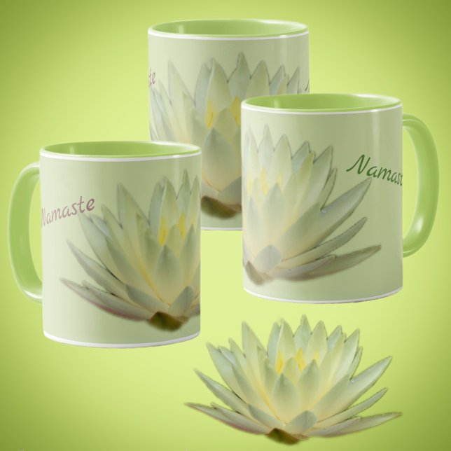 Taza Lotus Floral Waterlily Botanly Namaste Pastel (Subido por el creador)