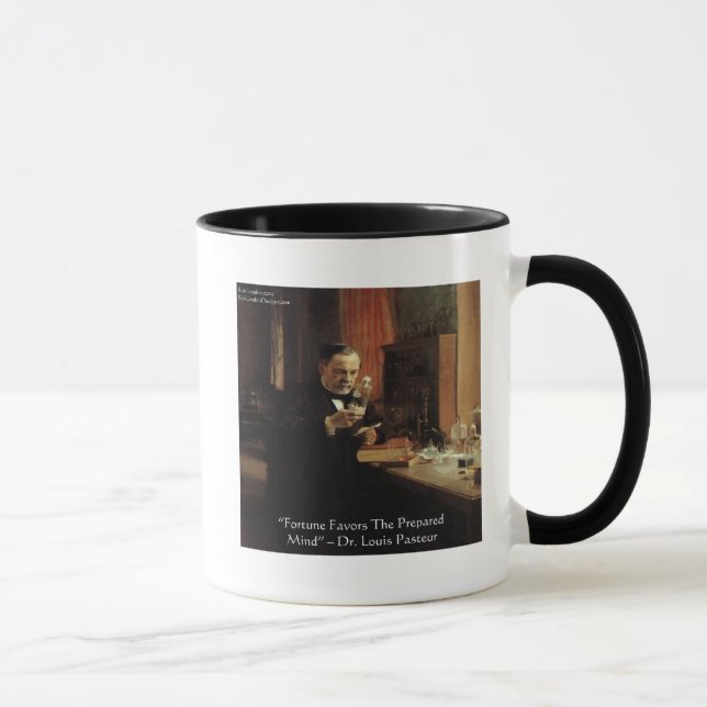 Taza Louis Pasteur "Suerte" Regalos y Camisetas (Derecha)