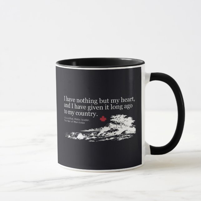 Taza Louis Riel Metis Leader Manitoba Canadá (Derecha)