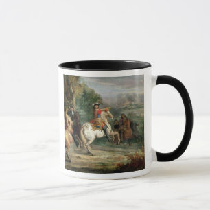 Taza Louis XIV (1638-1715) que supervisa el cerco de un