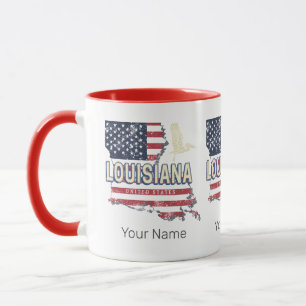 Taza Louisiana con diseño vintage de pelícano de EE. UU