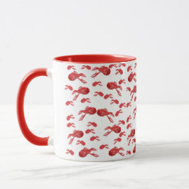 Taza Louisiana Multi-Crawfish Pattered Mug