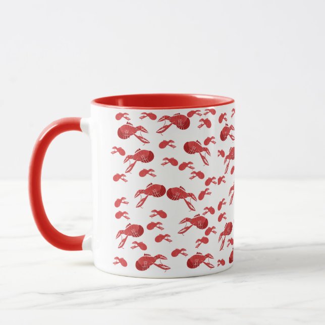 Taza Louisiana Multi-Crawfish Pattered Mug (Izquierda)