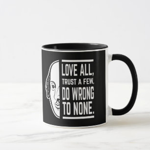 Taza Love All Trust A Pocos Shakespeare Cita A Thespian