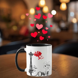 Taza Love and Monument Personalized Mug