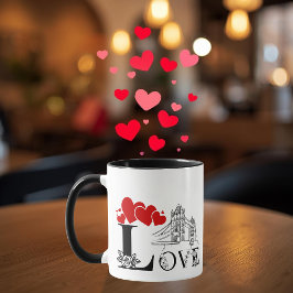 Taza Love and Monument Personalized Mug