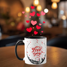 Taza Love and Monument Personalized Mug