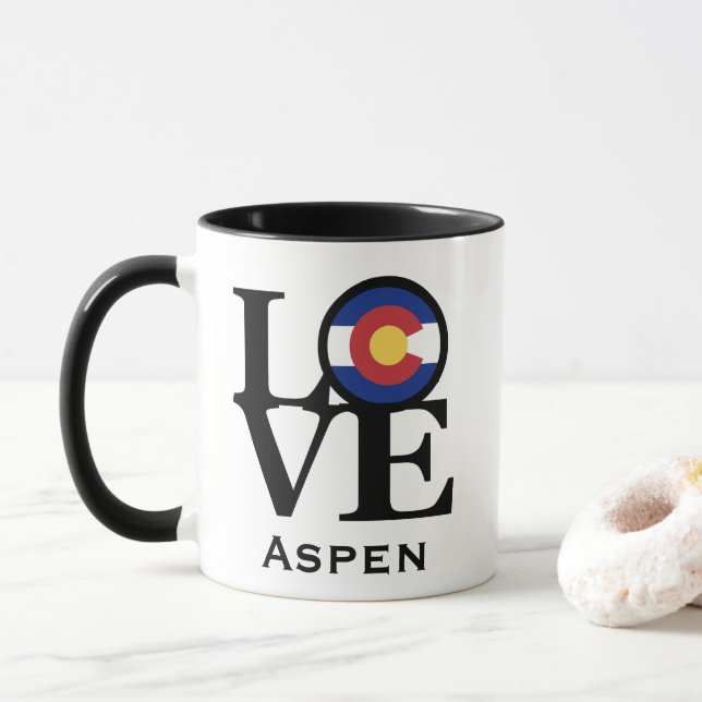 Taza LOVE Aspen Colorado Mug (Con donut)
