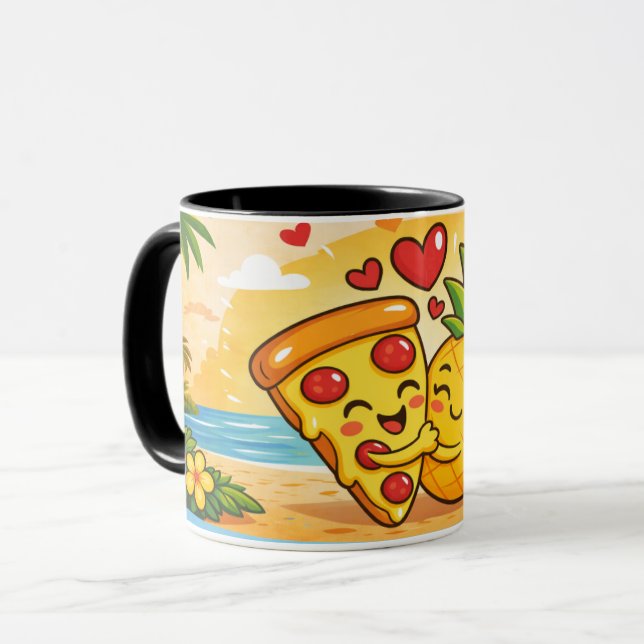 Taza Love at First Slice - Pizza Meets Pineapple (Anverso izquierdo)