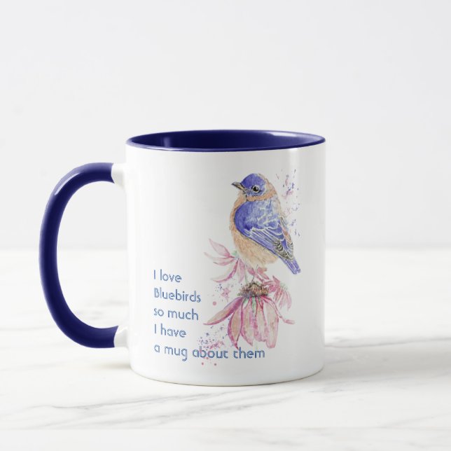 Taza Love Bluebirds Garden Birds Tanta Cita Divertida (Izquierda)