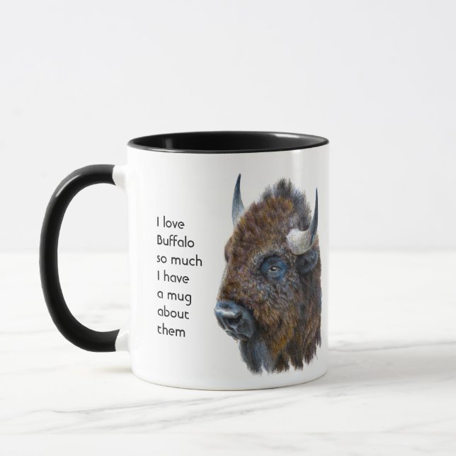 Taza Love Buffalo So Much Fun Quote Saying Mug (Izquierda)