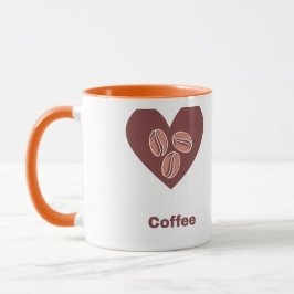 Taza Love Coffee Heart Mug