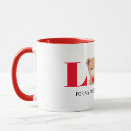 Taza "LOVE" El día de San Valentín de oso lindo