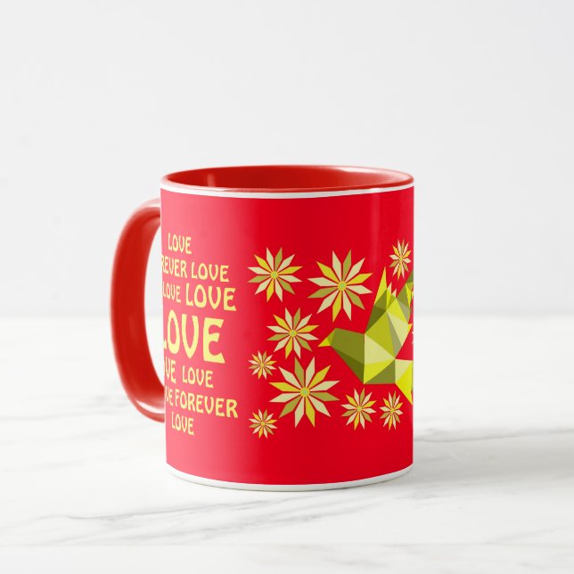 TAZA LOVE FLOWER HEART BIRTHDAY VALENTINE MUG (Anverso izquierdo)