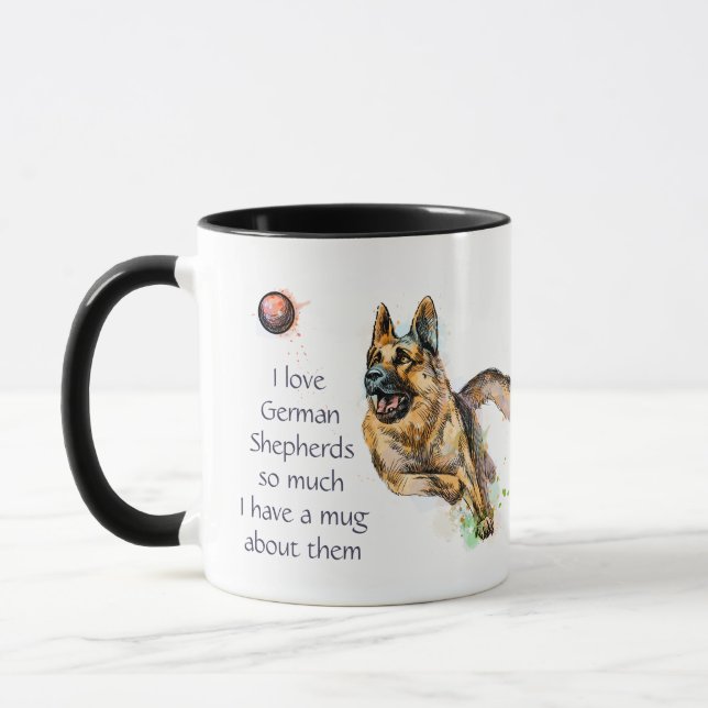 Taza Love German Shepherd Dog So Much Fun Quote Saying  (Izquierda)