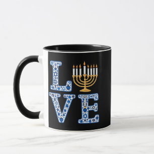 Taza Love Hanukkah Jewish Holiday Menorah