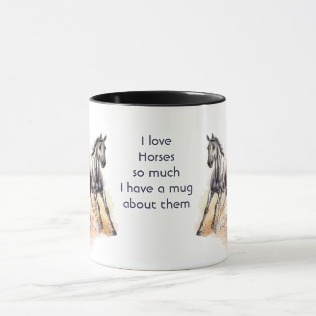 Taza Love Horses So Much Fun Quote Saying  (Centro)