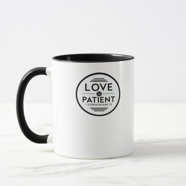 Taza Love Is Patient Clean Design  (Izquierda)