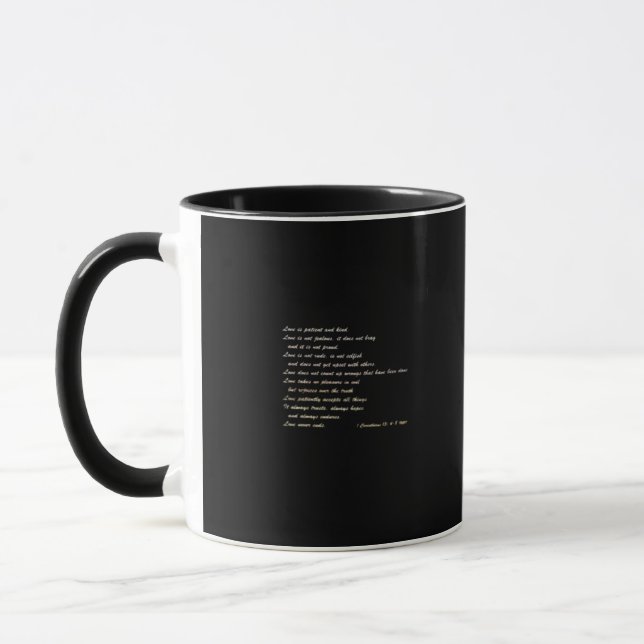 Taza Love Is Patient Simple Inspirational Design  (Izquierda)