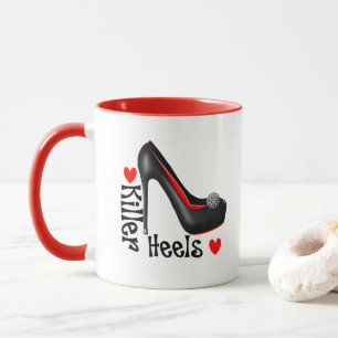 Taza Love Killer Heels Girly Shoe Graphic