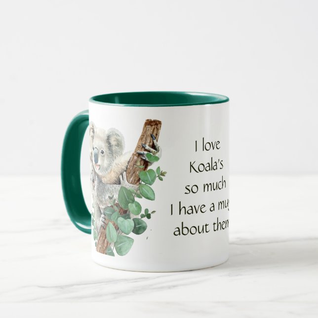 Taza Love Koala Lleva Tanta Cita Divertida Diciendo Mug (Anverso izquierdo)