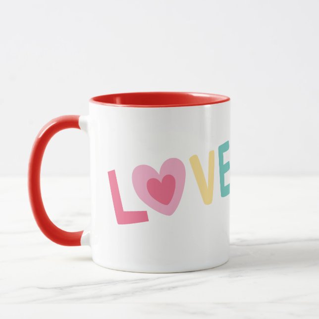 Taza Love letra de corazón (Izquierda)