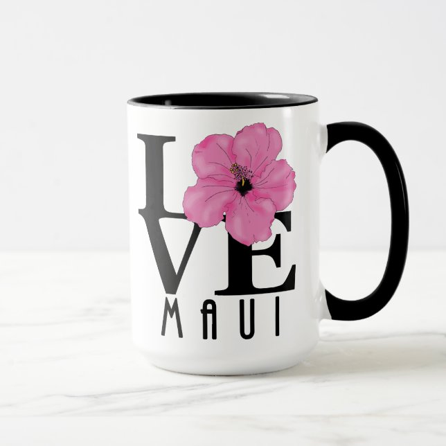 Taza LOVE Maui Pink 15oz (Derecha)
