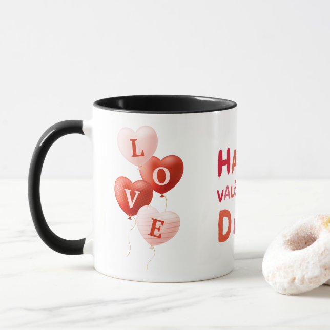 Taza Love Mug, Valentine's Day Gift Coffee Mug  (Con donut)