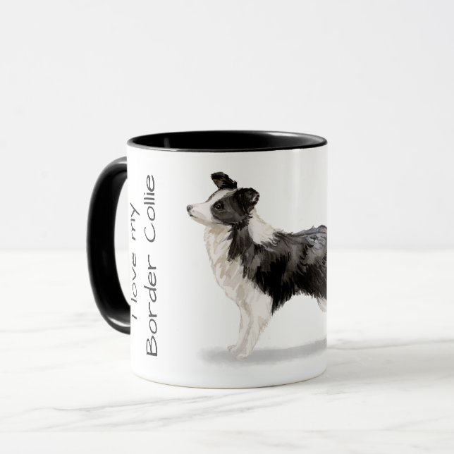Taza Love My Border Collie (Anverso izquierdo)