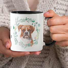 Taza Love My Boxer Wreath Coffee Mug