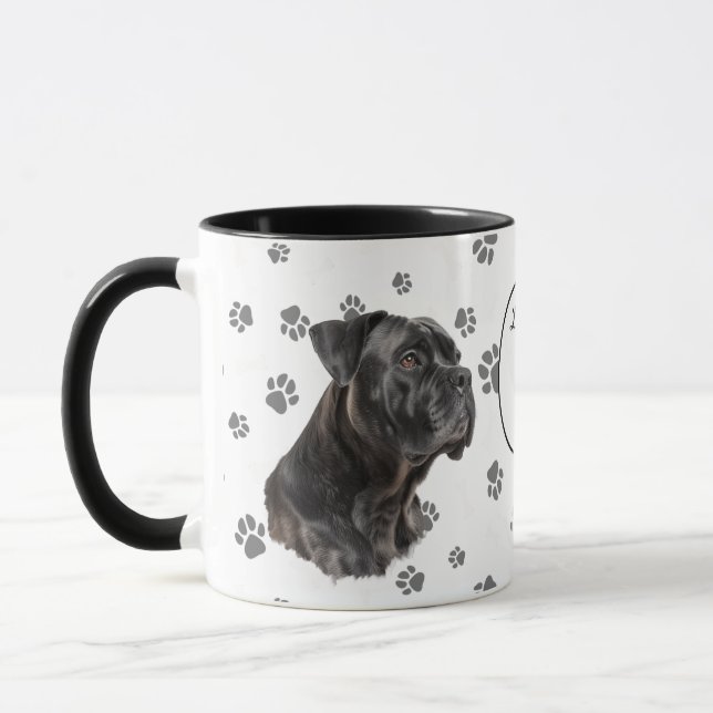 Taza Love My Cane Corso Dog Pawprint (Izquierda)