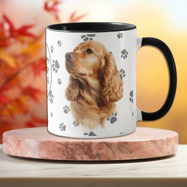 Taza Love My Cocker Spaniel Dog Pawprint (Subido por el creador)