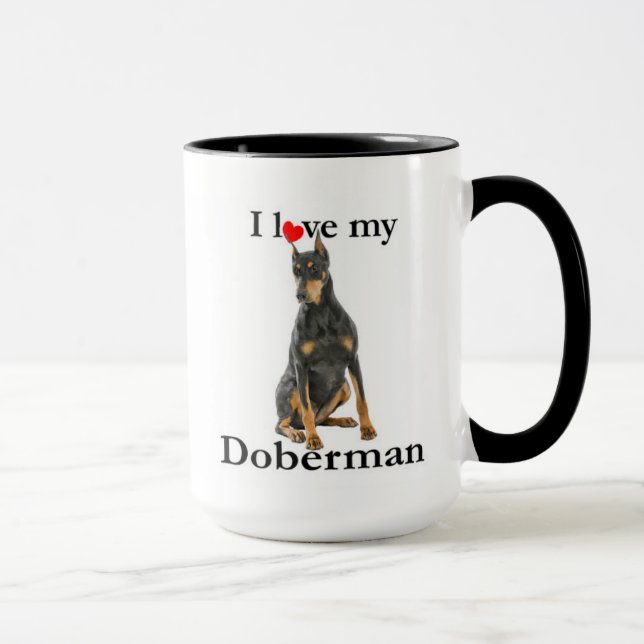 Taza Love My Doberman Mug (Derecha)