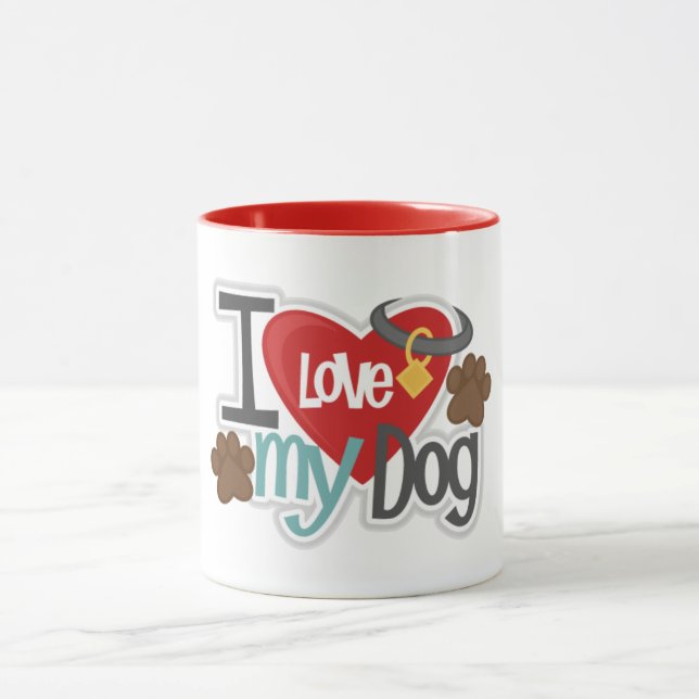 Taza Love My Dog 11 oz Combo Mug (Centro)