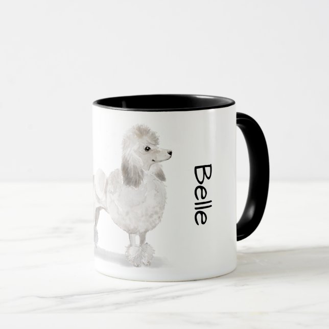 Taza Love My Poodle (white) (Anverso derecho)