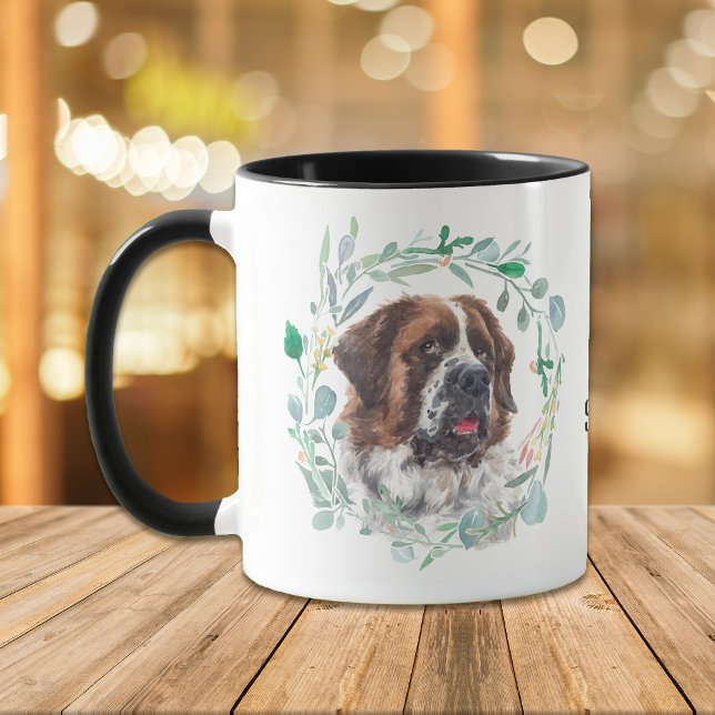 Taza Love My Saint Bernard Wreath Coffee Mug (Subido por el creador)