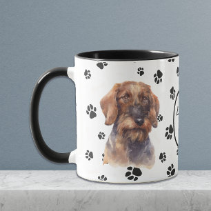 Taza Love My Wire Haired Dachshund Dog Pawprint