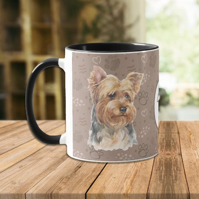 Taza Love My Yorkie Dog Pawprint Mug (Subido por el creador)